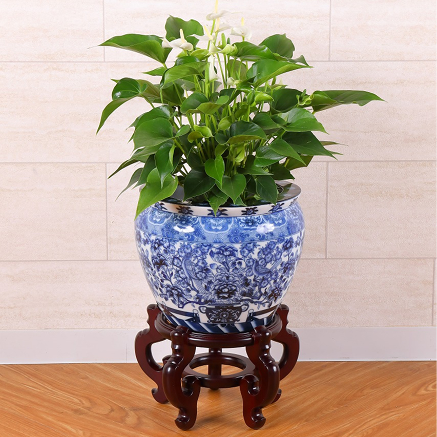 青花磁器のプランターオンスタンド