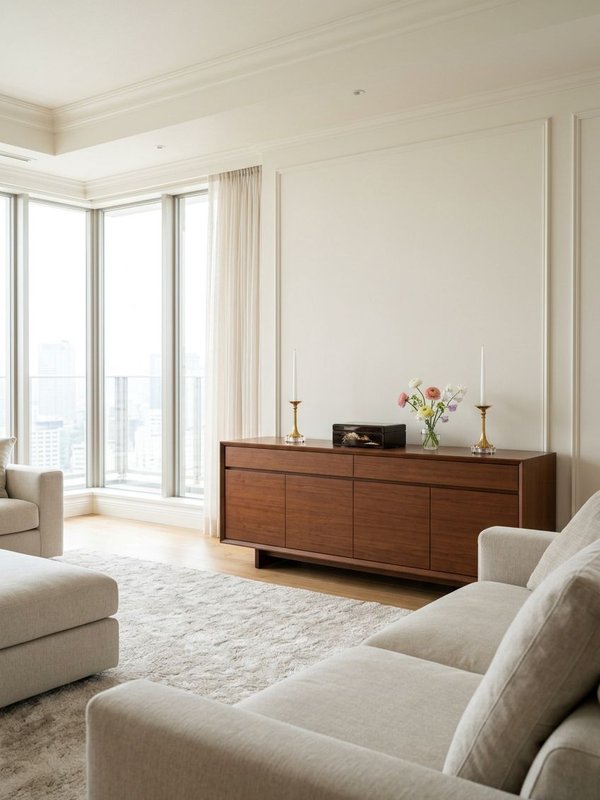 リビングの中心に 高級キャンドルホルダー