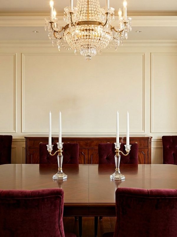 ダイニングテーブルの演出 高級キャンドルホルダー