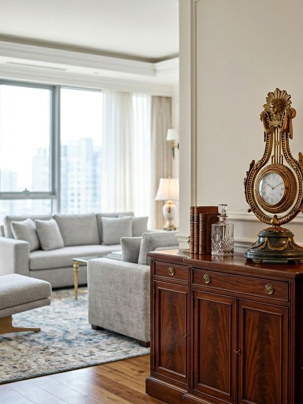 リビングルーム 高級インテリア時計