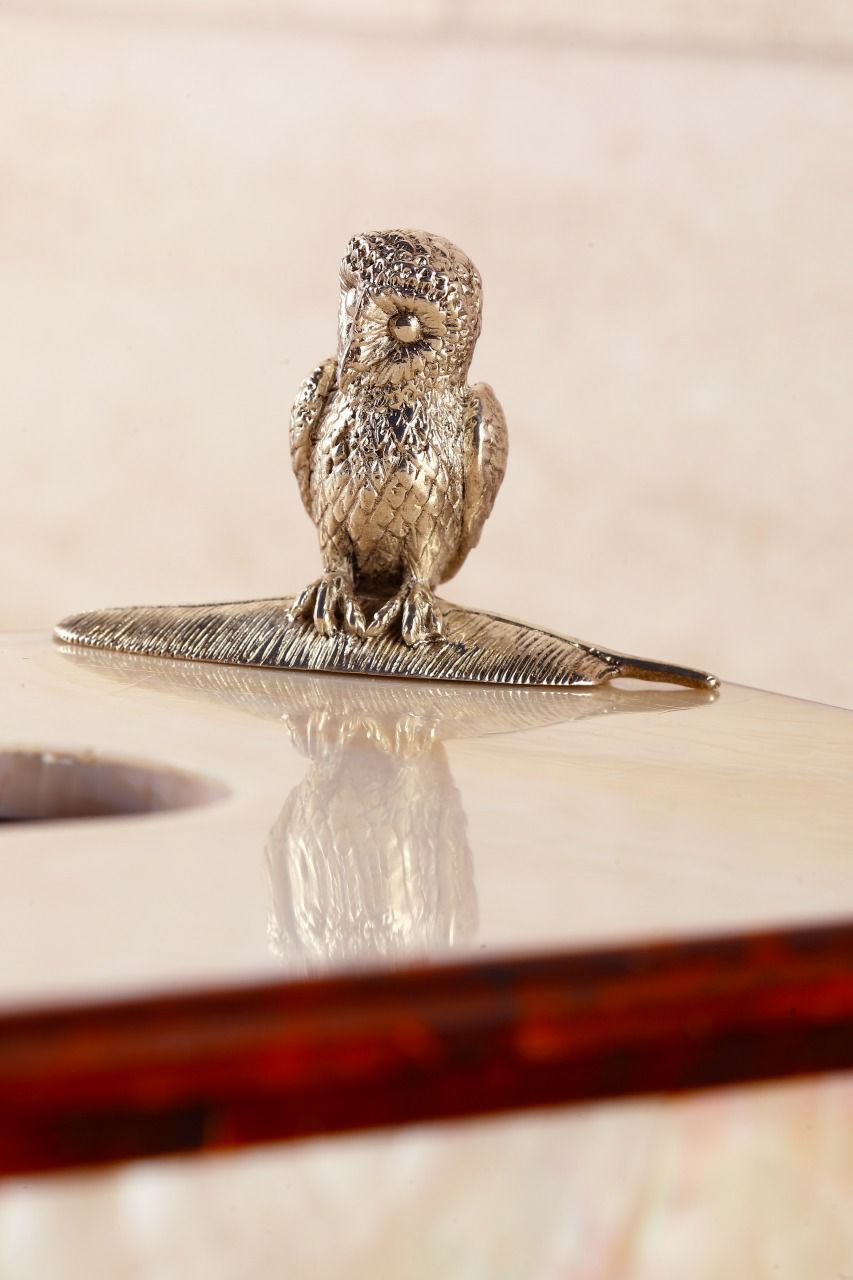 フクロウモチーフのティッシュボックス